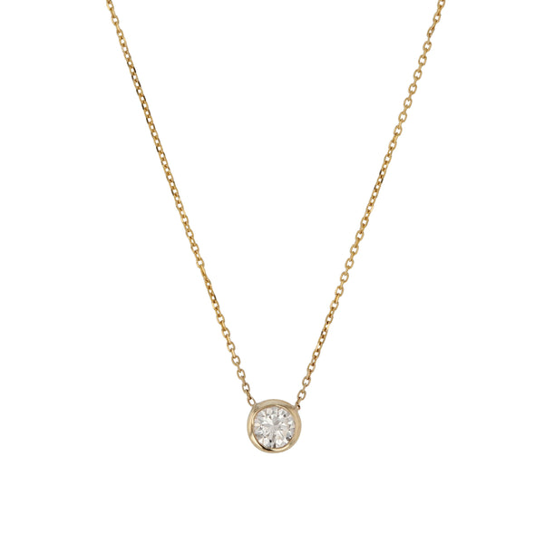 Quarter Lunette Diamond Necklace Gold | SARAH & SEBASTIAN