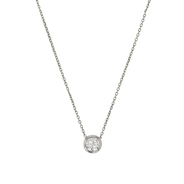 Quarter Lunette Diamond Necklace White Gold | Sarah & Sebastian