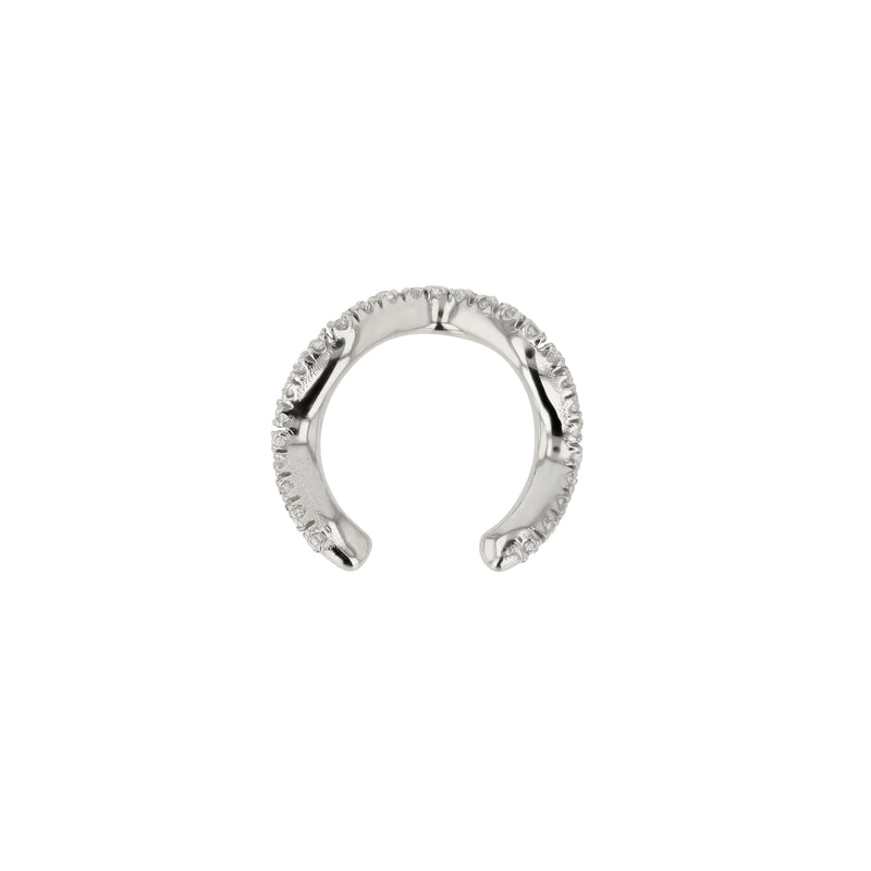 Single Wave Diamond Earcuff White Gold | Sarah & Sebastian