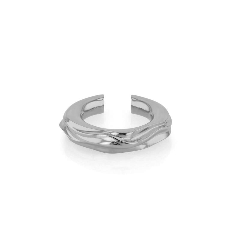 Statement Atlas Lobe Cuff Silver | Sarah & Sebastian