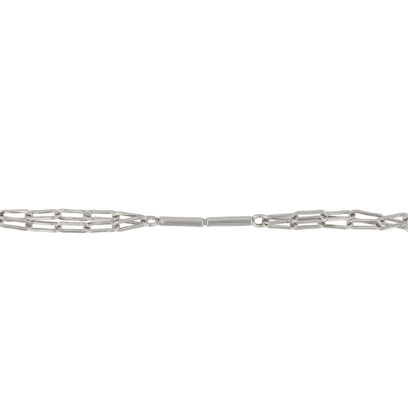 Block Chain Bracelet Unisex Silver | Sarah & Sebastian