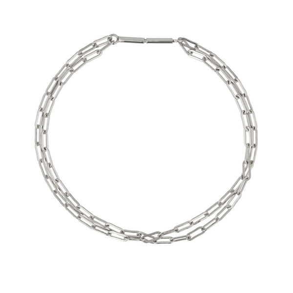 Block Chain Bracelet Unisex Silver | Sarah & Sebastian