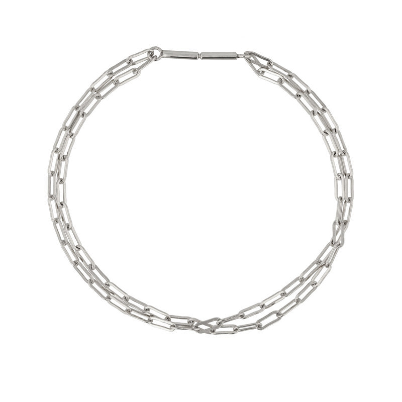 Block Chain Bracelet Unisex Silver | Sarah & Sebastian