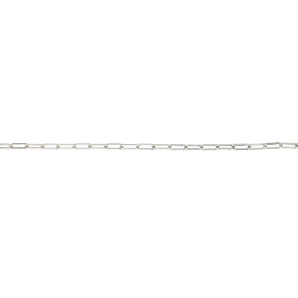 Block Elongated Chain Necklace Silver | Sarah & Sebastian