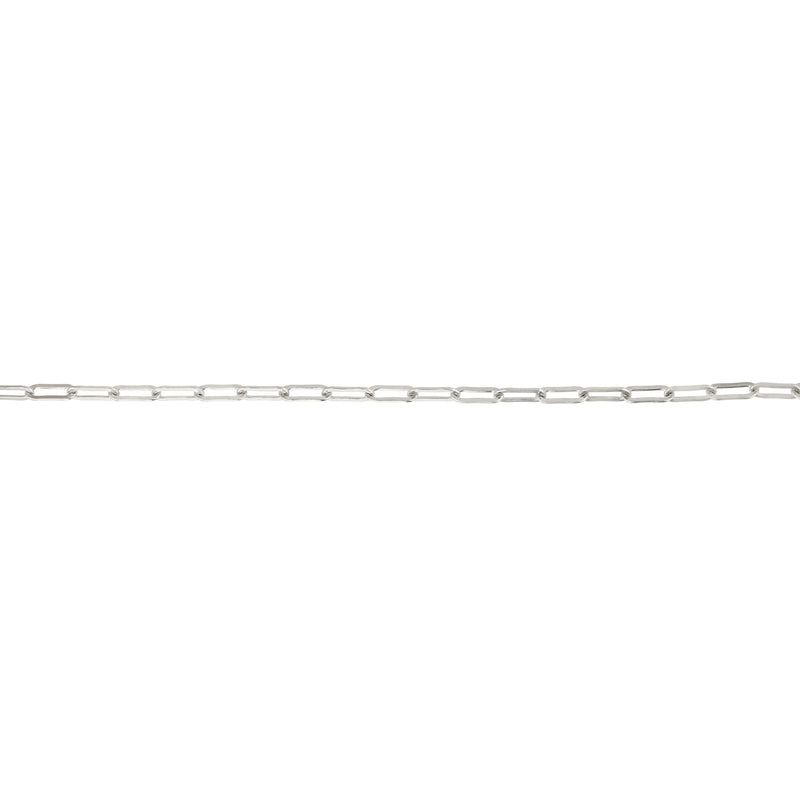 Block Elongated Chain Necklace Silver | Sarah & Sebastian