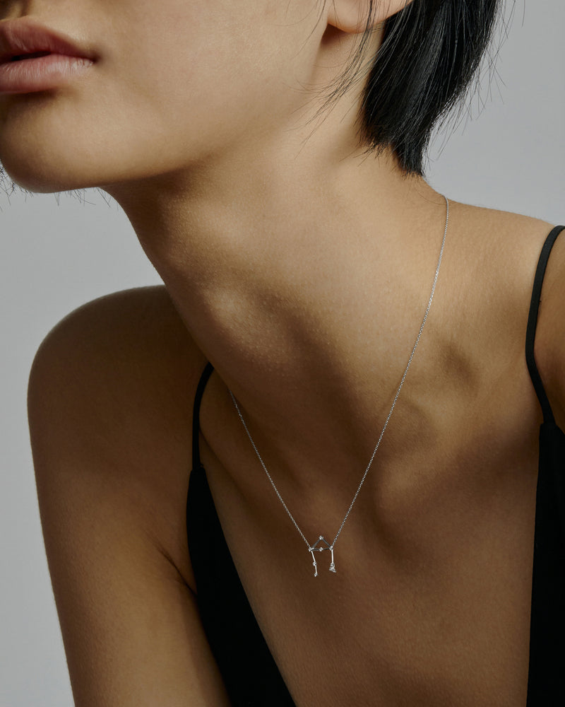 Celestial Libra Necklace White Gold | Sarah & Sebastian onBody