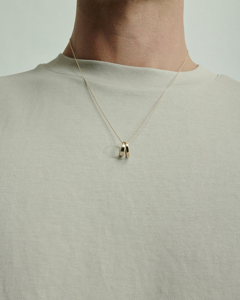 Cast Necklace Unisex Gold | Sarah & Sebastian onBody