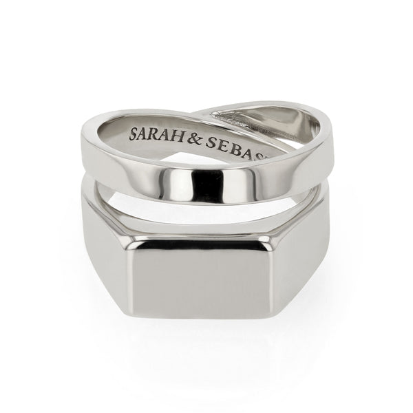 Cast Square Signet Silver | Sarah & Sebastian