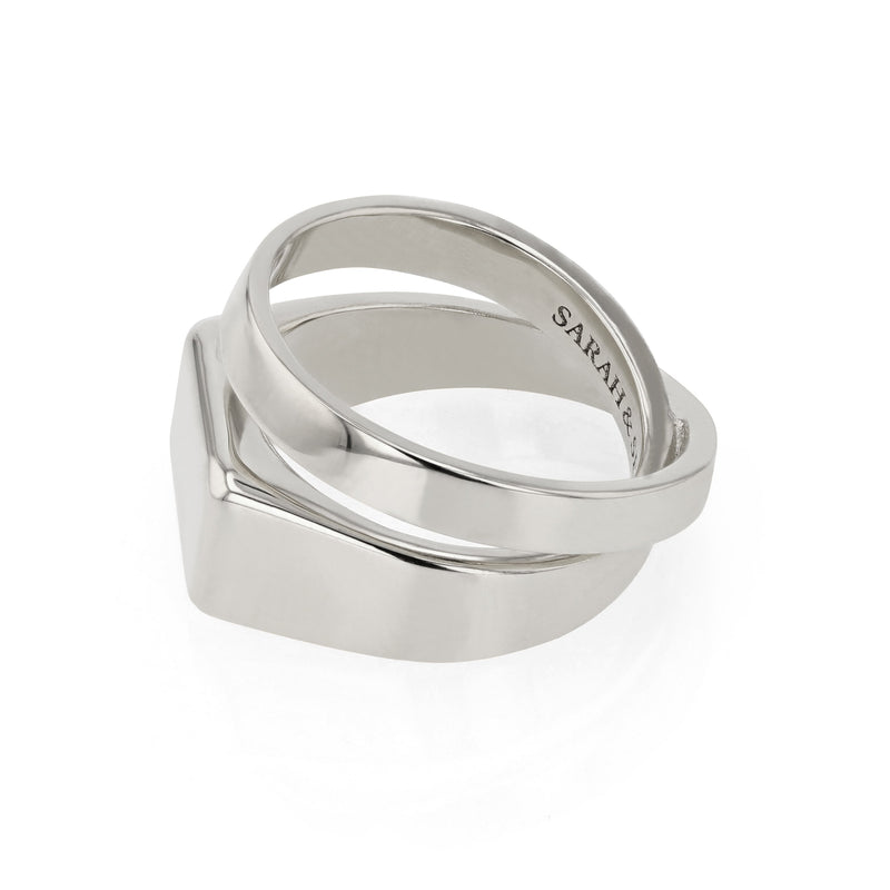 Cast Square Signet Silver | Sarah & Sebastian