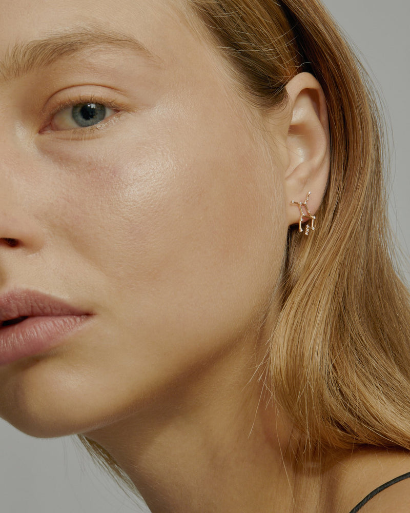 Single Celestial Virgo Earring Gold | Sarah & Sebastian onBody