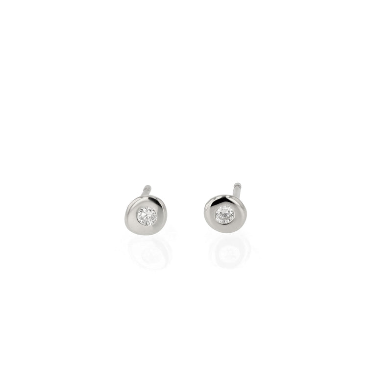 Fine Cell Diamond Stud Earrings White Gold | Sarah & Sebastian