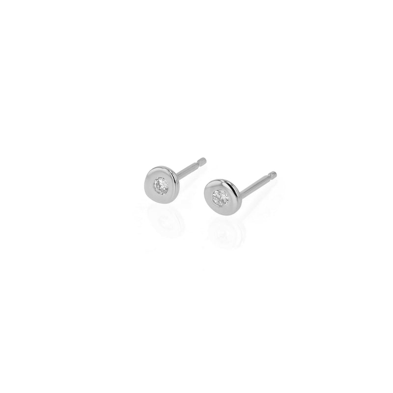 Fine Cell Diamond Stud Earrings White Gold | Sarah & Sebastian