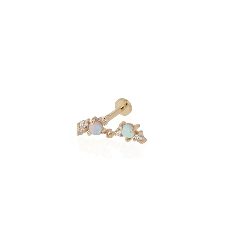 Chroma Opal Cartilage Earring Gold | Sarah & Sebastian