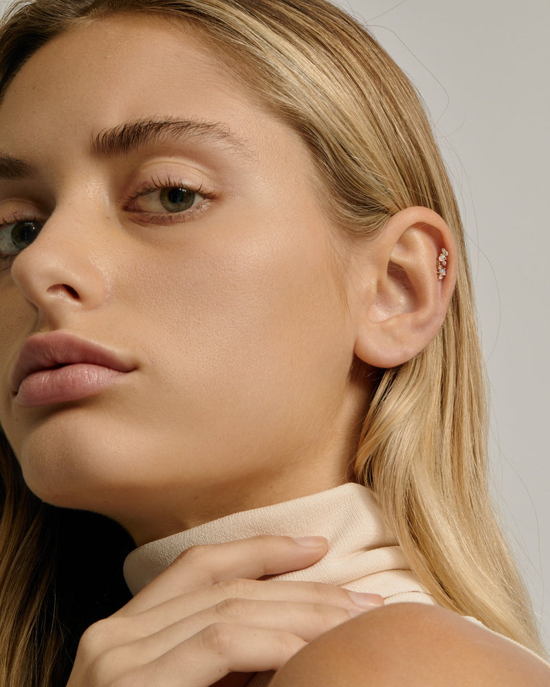 Chroma Opal Cartilage Earring Gold | Sarah & Sebastian onBody