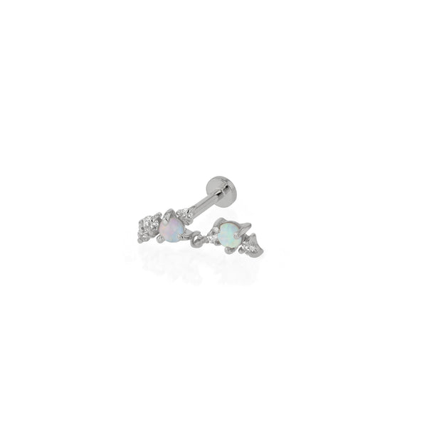 Chroma Opal Cartilage Earring White Gold | Sarah & Sebastian