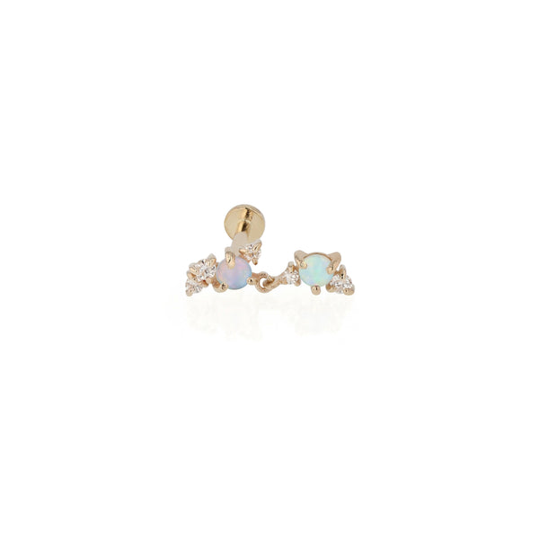 Chroma Opal Cartilage Earring Gold | Sarah & Sebastian