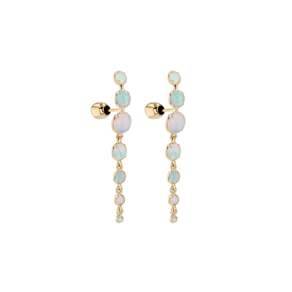 Chroma Opal Chain Earrings Gold | Sarah & Sebastian