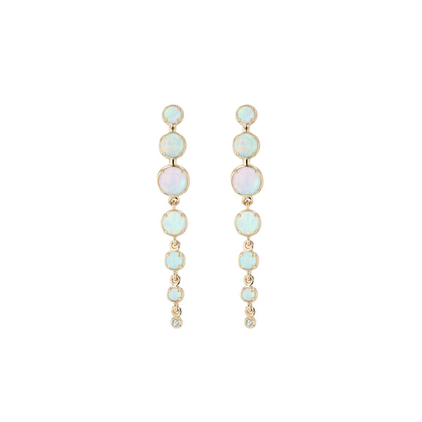 Chroma Opal Chain Earrings Gold | Sarah & Sebastian