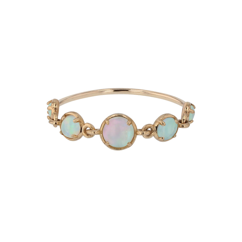 Chroma Opal Chain Ring Gold | Sarah & Sebastian