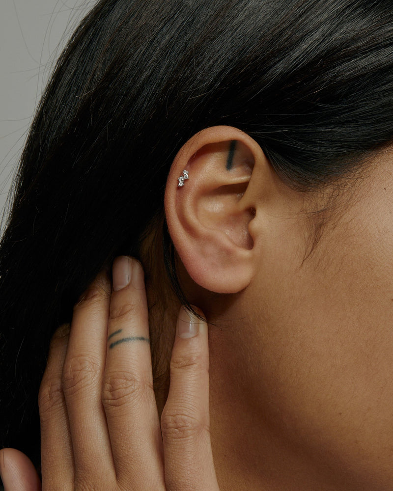 Cluster Diamond Cartilage Piercing Stud | Sarah & Sebastian onBody