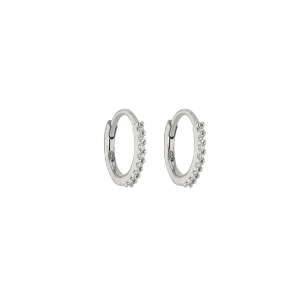 Demi Diamond Hoops White Gold | Sarah & Sebastian