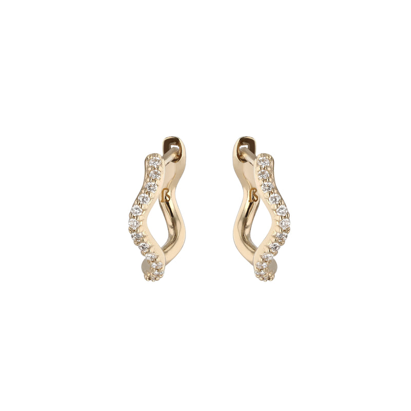 Demi Wave Hoop Earrings Gold | Sarah & Sebastian