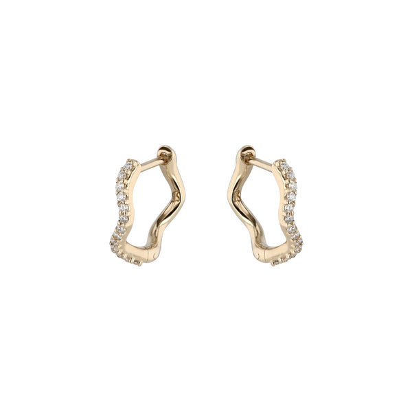 Demi Wave Hoop Earrings Gold | Sarah & Sebastian