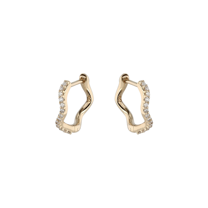 Demi Wave Hoop Earrings Gold | Sarah & Sebastian