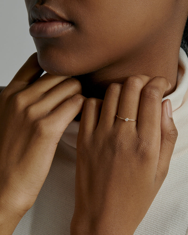 Diamond Lunette Ring Gold | Sarah & Sebastian onBody