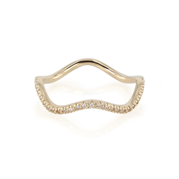 Infinite Wave Diamond Ring Gold | Sarah & Sebastian