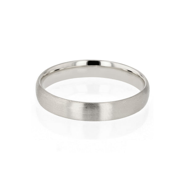 Brushed Dome I Mens Wedding Band Gold | Sarah & Sebastian