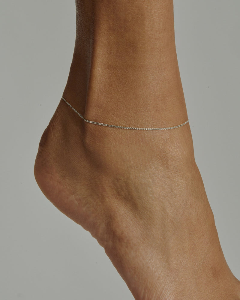 Double Chain Anklet Silver | Sarah & Sebastian onBody