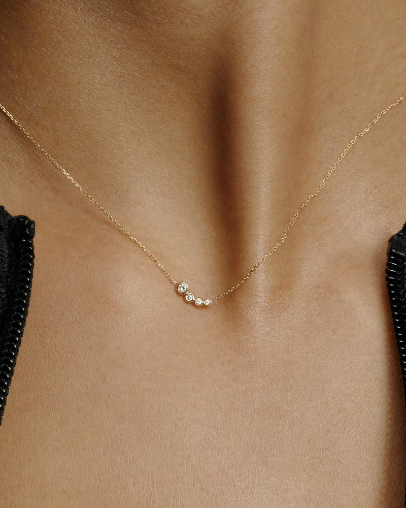 Fine Bloom Diamond Necklace Gold | Sarah & Sebastian onBody