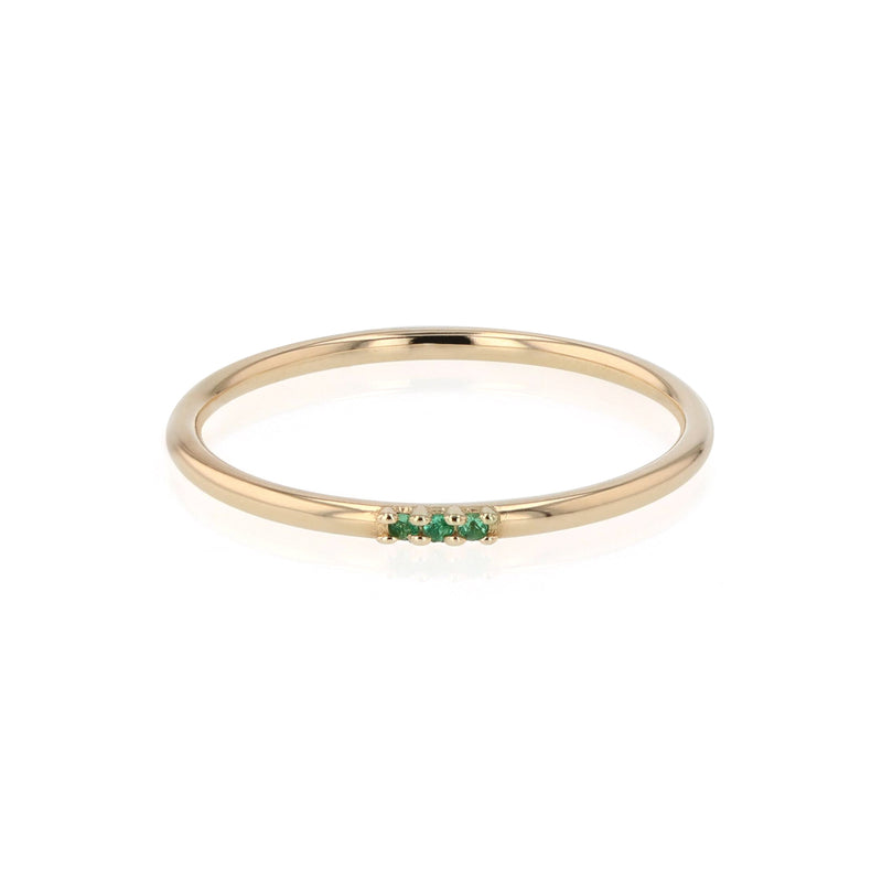 Fine Emerald Triplet Ring Gold | Sarah & Sebastian