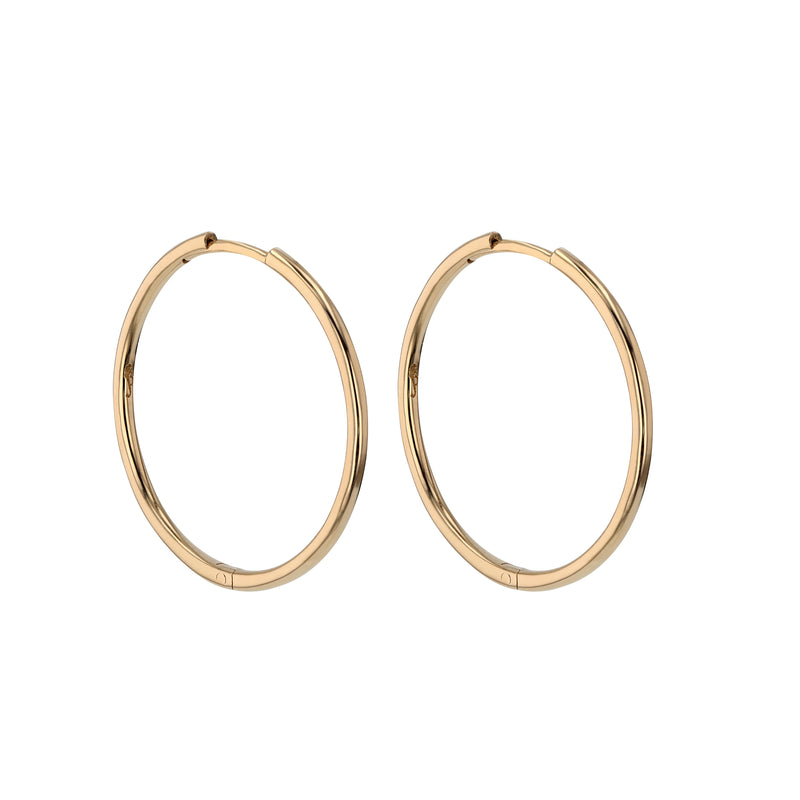 Fine Hoop Earrings 20mm Gold | Sarah & Sebastian