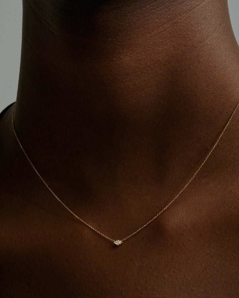 Fine Rhombus Diamond Necklace Gold | Sarah & Sebastian onBody