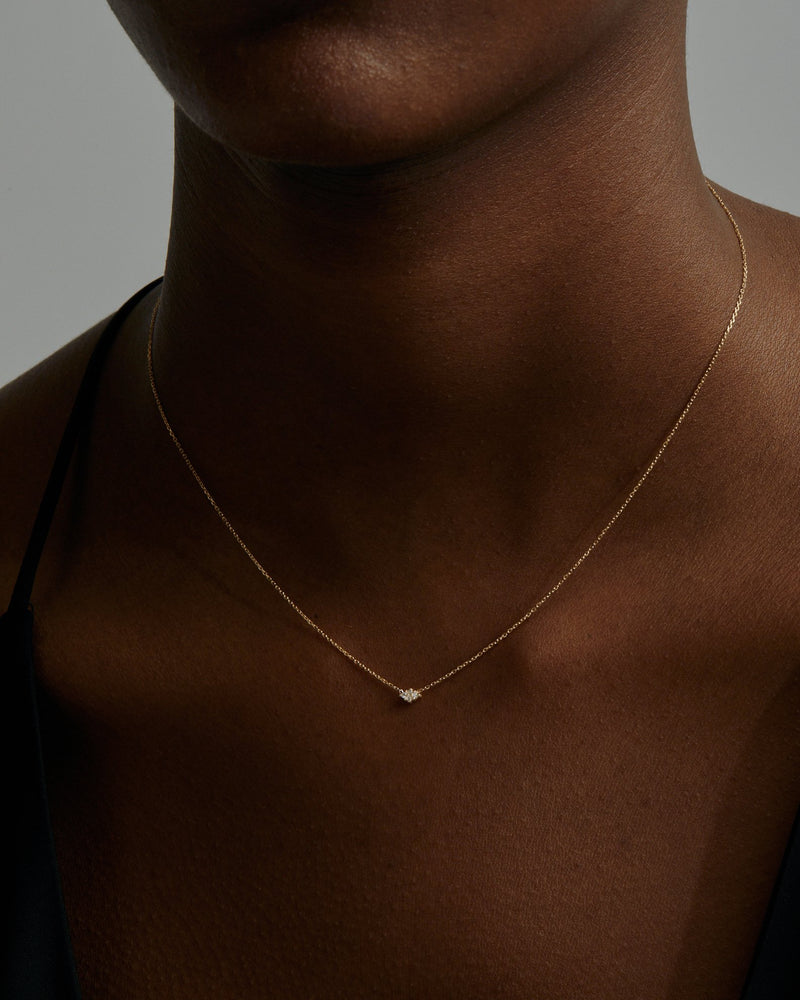 Fine Rhombus Diamond Necklace Gold | Sarah & Sebastian onBody