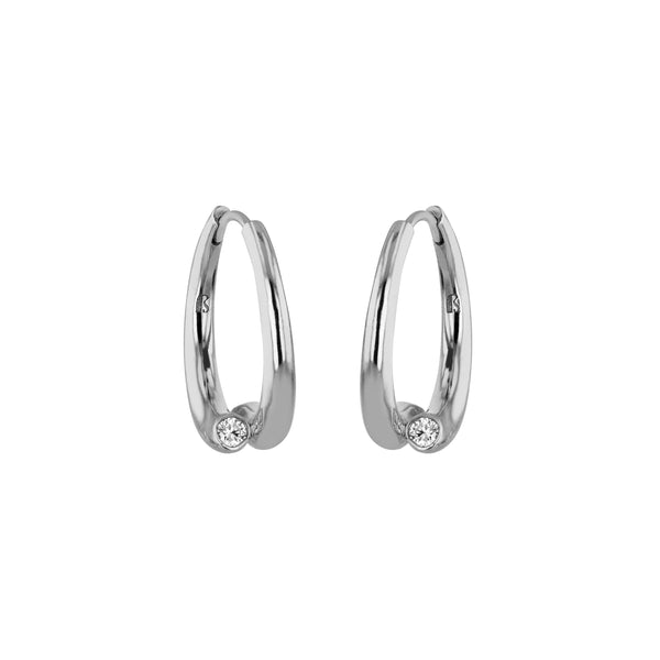 Float Diamond Hoops