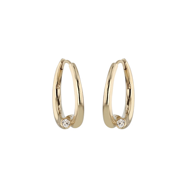 Demi Wave Hoop Earrings Gold | Sarah & Sebastian