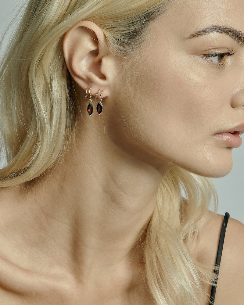 Form Double Hoops Gold | Sarah & Sebastian onBody