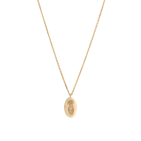 Gaia Diamond Necklace Gold | Sarah & Sebastian