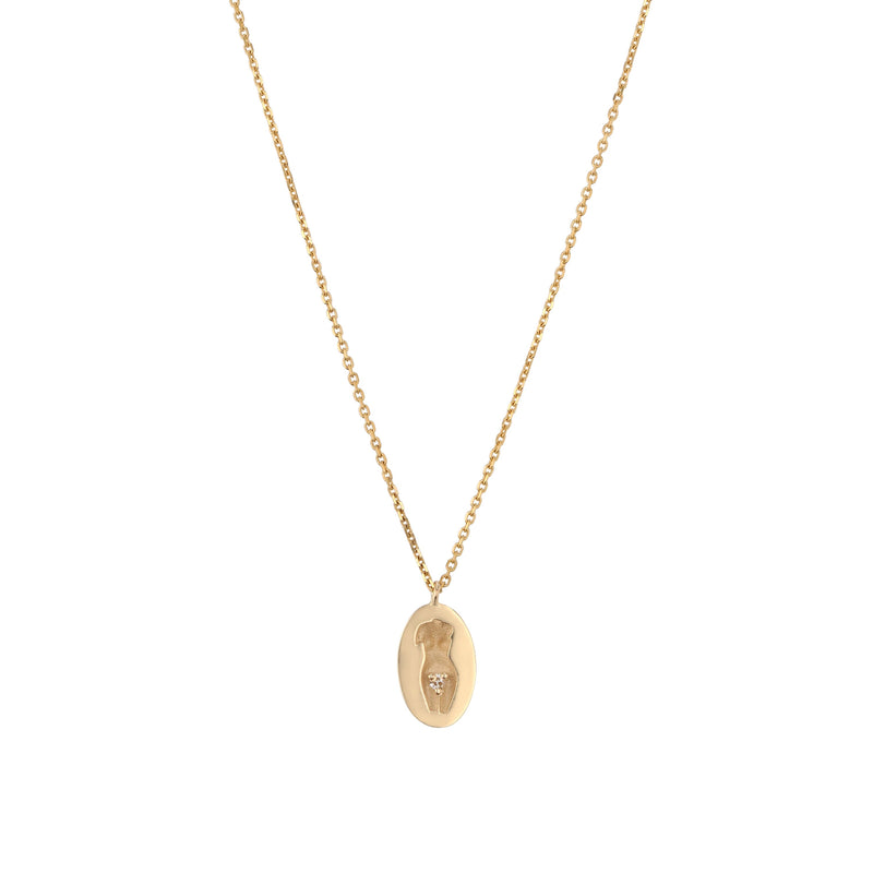 Gaia Diamond Necklace Gold | Sarah & Sebastian