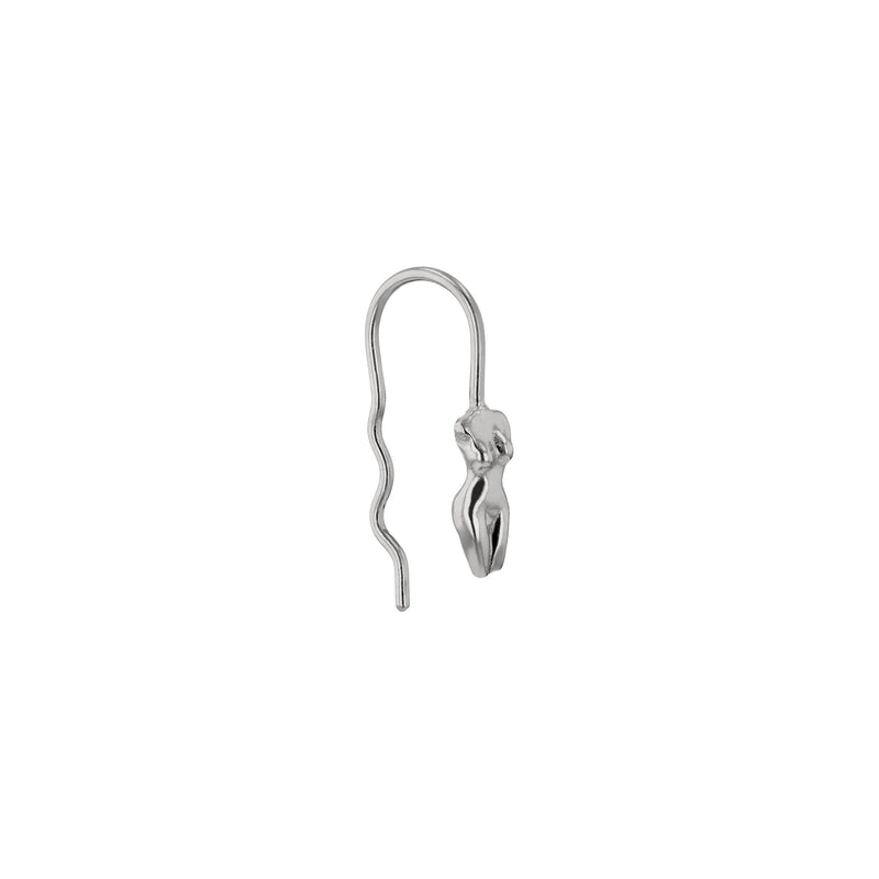 Single Gaia Wire Earring Silver | Sarah & Sebastian