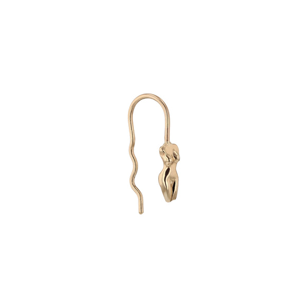 Single Gaia Wire Earring Gold | Sarah & Sebastian