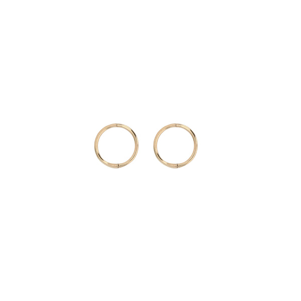 Fine Hoop Earrings 8mm Gold | Sarah & Sebastian