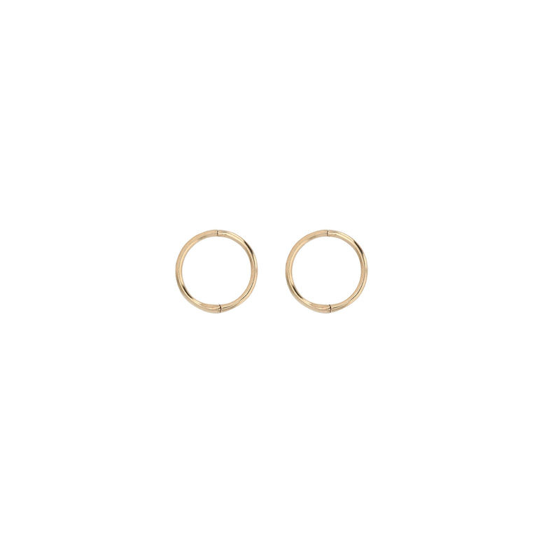 Fine Hoop Earrings 8mm Gold | Sarah & Sebastian