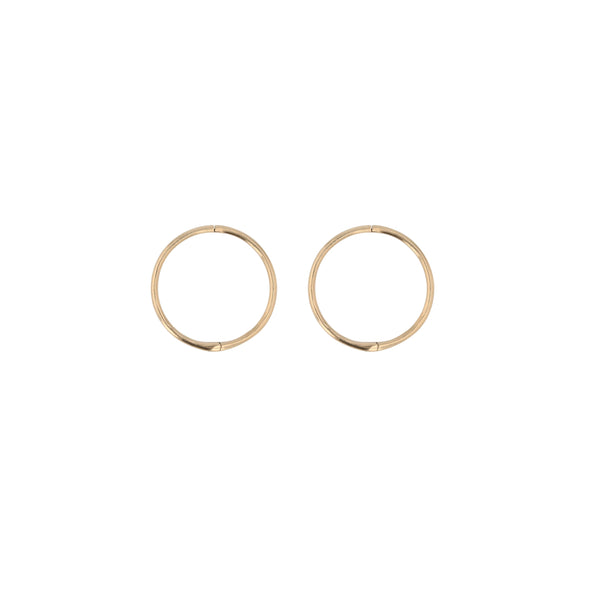 Fine Hoop Earrings 12mm Gold | Sarah & Sebastian