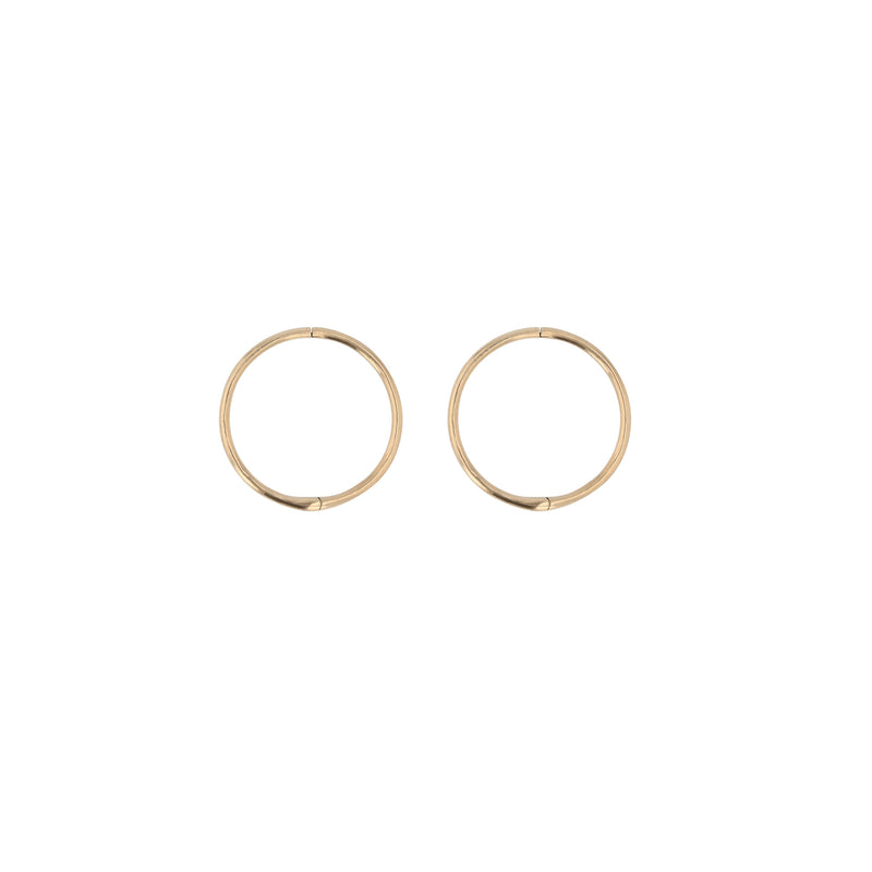 Fine Hoop Earrings 12mm Gold | Sarah & Sebastian