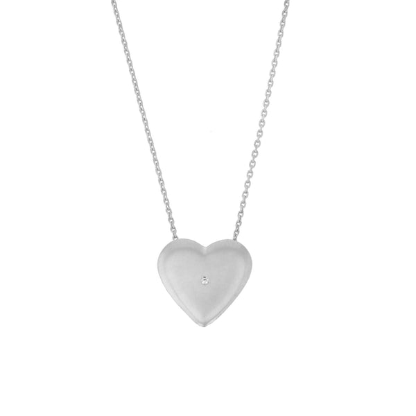 Heart Diamond Locket Necklace White Gold | Sarah & Sebastian