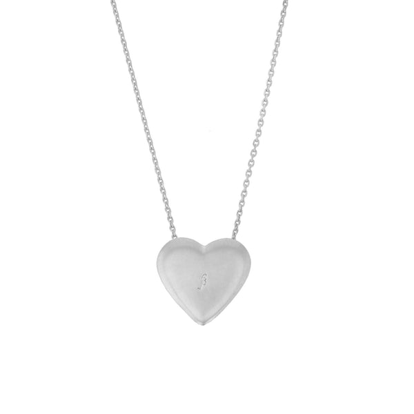 Heart Locket Necklace White Gold | Sarah & Sebastian